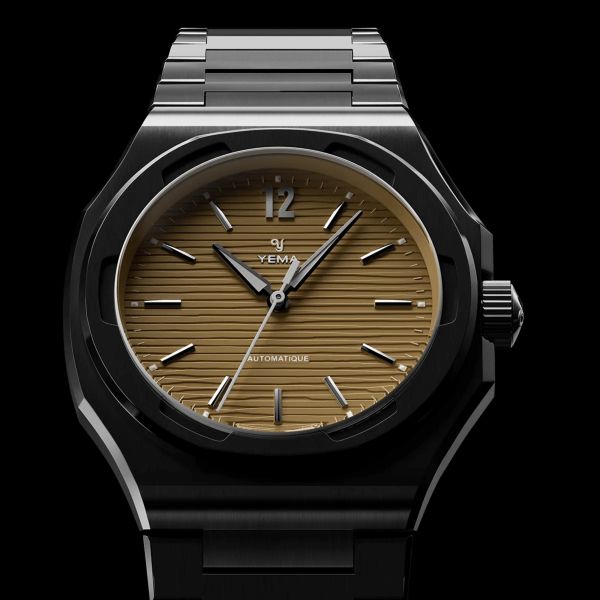 Montre Yema Wristmaster Slim CMM.20 Micro-Rotor automatique cadran jaune bracelet acier 39 mm