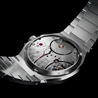 Montre Yema Wristmaster Slim CMM.20 Micro-Rotor automatique cadran jaune bracelet acier 39 mm