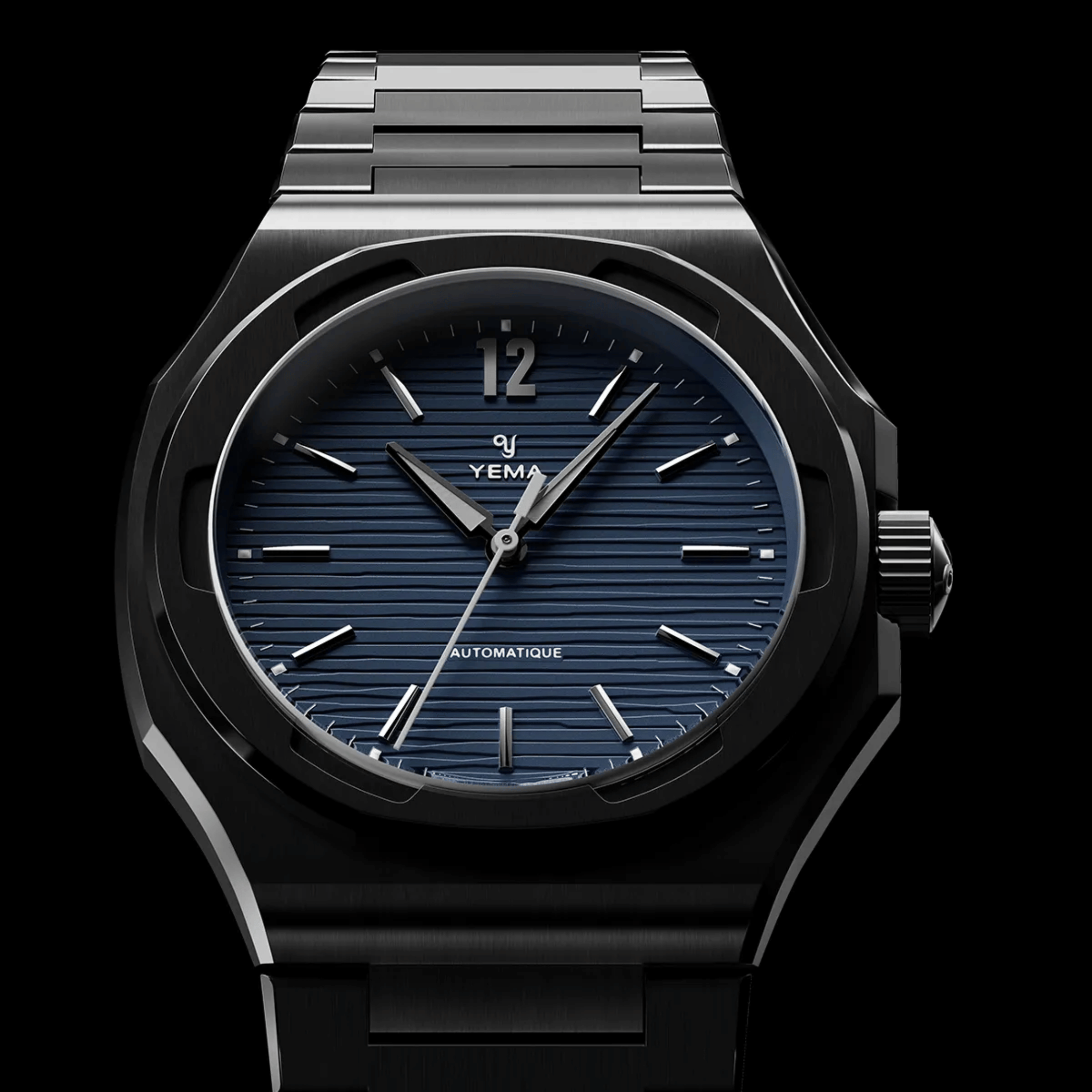 Yema Wristmaster Slim CMM.20 Micro-Rotor automatic blue dial steel bracelet 39 mm