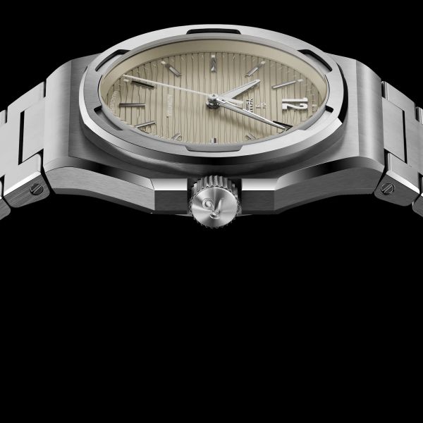 Yema Wristmaster Slim CMM.20 Micro-Rotor automatic champagne dial steel bracelet 39 mm