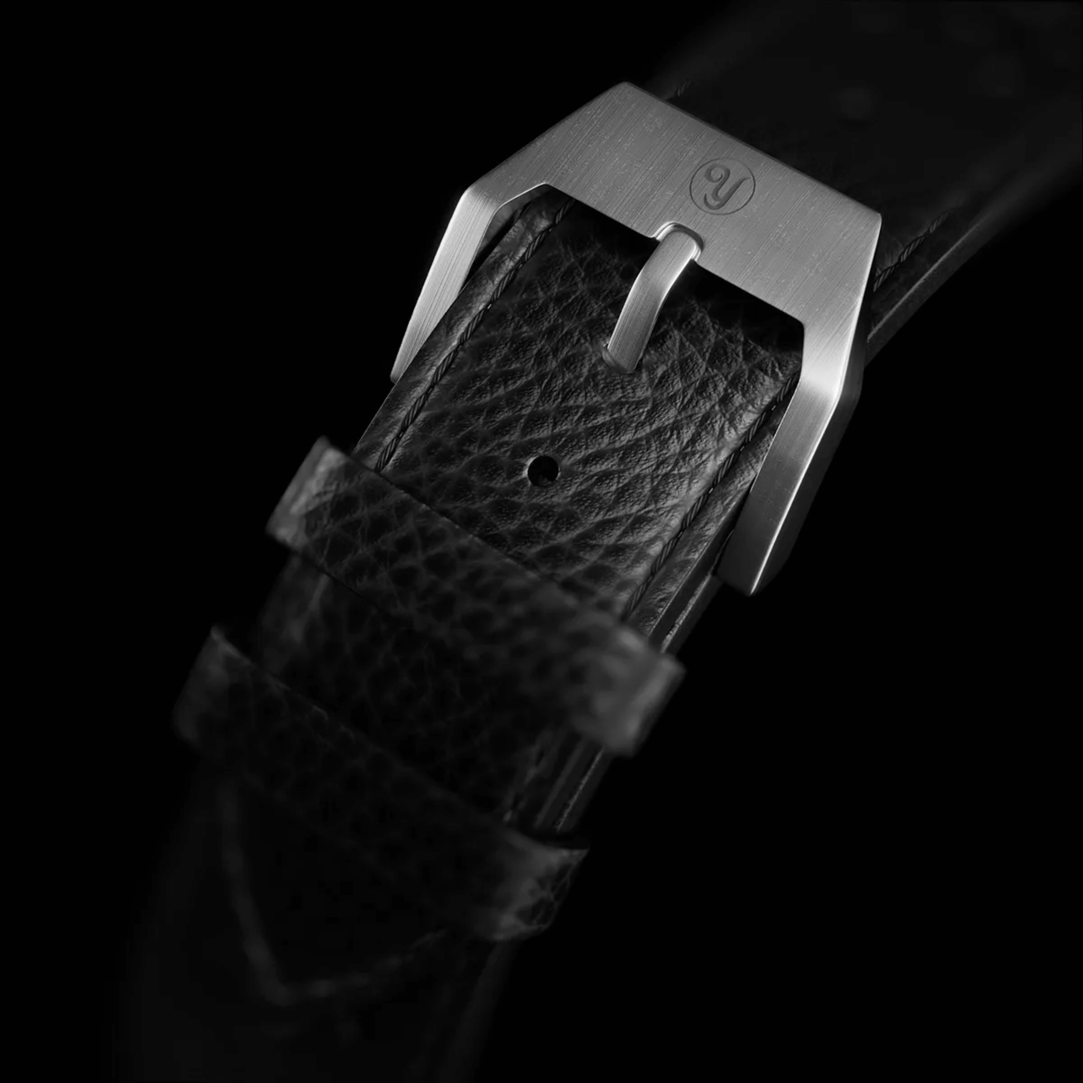 Yema Rallygraf Meca-Quartz II Reverse Panda black dial leather strap 40 mm