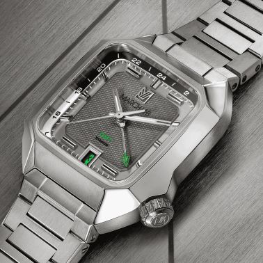 Montre March LA.B AM2 Slim GMT Automatique Millésime Mars 2025 cadran gris bracelet titane 36 mm