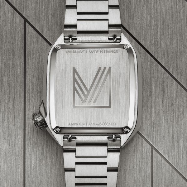 Montre March LA.B AM2 Slim GMT Automatique Millésime Mars 2025 cadran gris bracelet titane 36 mm