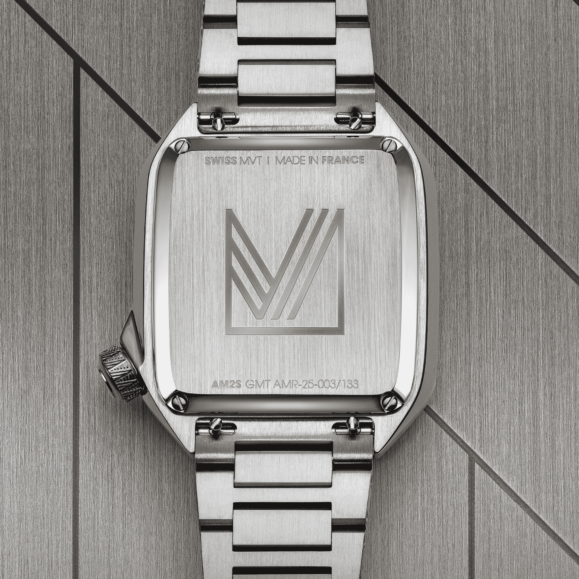 March LA.B AM2 Slim GMT Automatic Millesime March 2025 grey dial titanium bracelet 36 mm