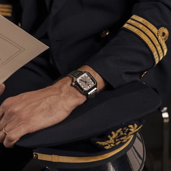 March LA.B AM2 Slim GMT Automatic Millesime March 2025 grey dial titanium bracelet 36 mm