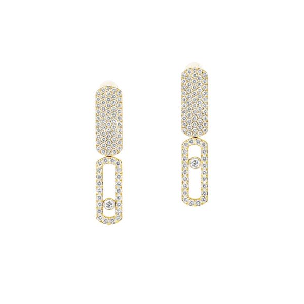 Boucles d'oreilles Messika Move Imperial PM en or jaune et diamants