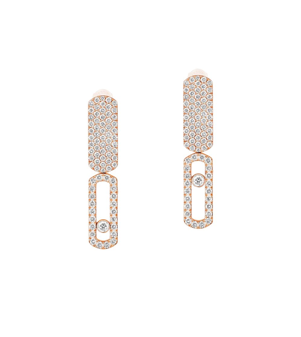 Messika Move Imperial earrings in rose gold and diamonds