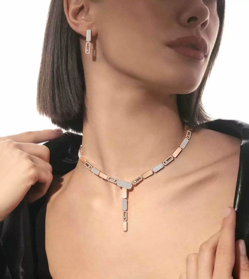 Messika Move Imperial earrings in rose gold and diamonds