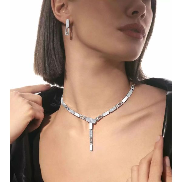 Messika Move Imperial earrings in white gold and diamonds