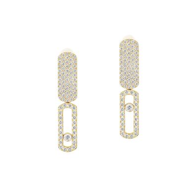 Boucles d'oreilles Messika Move Imperial GM en or jaune et diamants