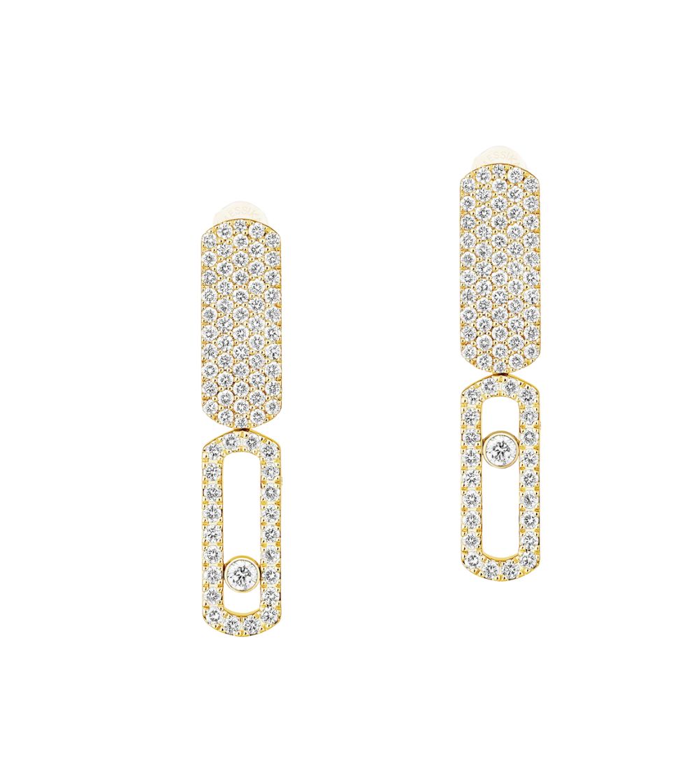 Boucles d'oreilles Messika Move Imperial GM en or jaune et diamants