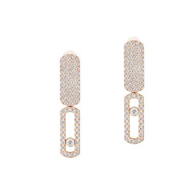 Messika Move Imperial GM earrings in rose gold and diamonds