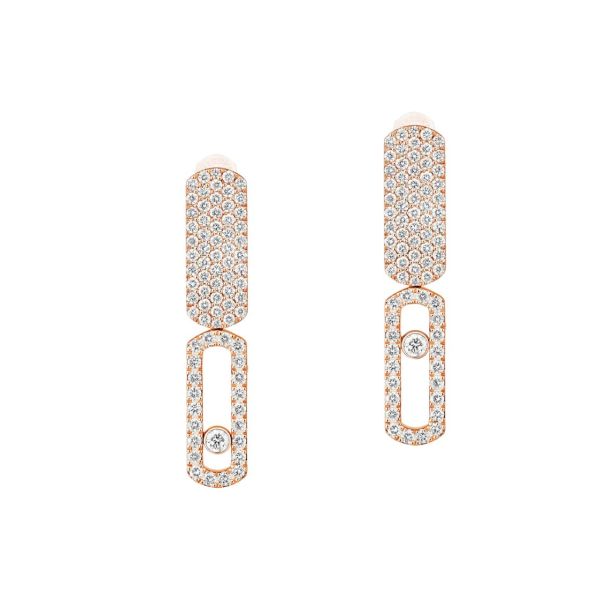 Boucles d'oreilles Messika Move Imperial GM en or rose et diamants