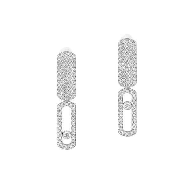 Boucles d'oreilles Messika Move Imperial GM en or blanc et diamants