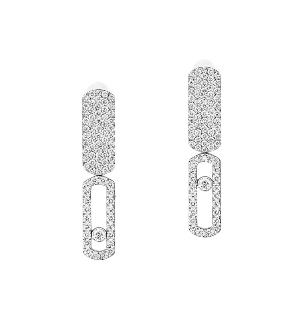 Messika Move Imperial GM earrings in white gold and diamonds