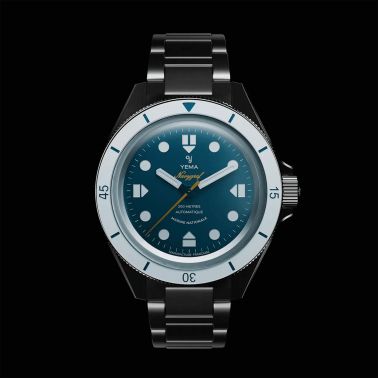 Yema Navygraf Marine Nationale CMM.10 automatic blue dial steel bracelet 39 mm