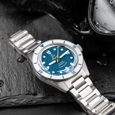 Yema Navygraf Marine Nationale CMM.10 automatic blue dial steel bracelet 39 mm