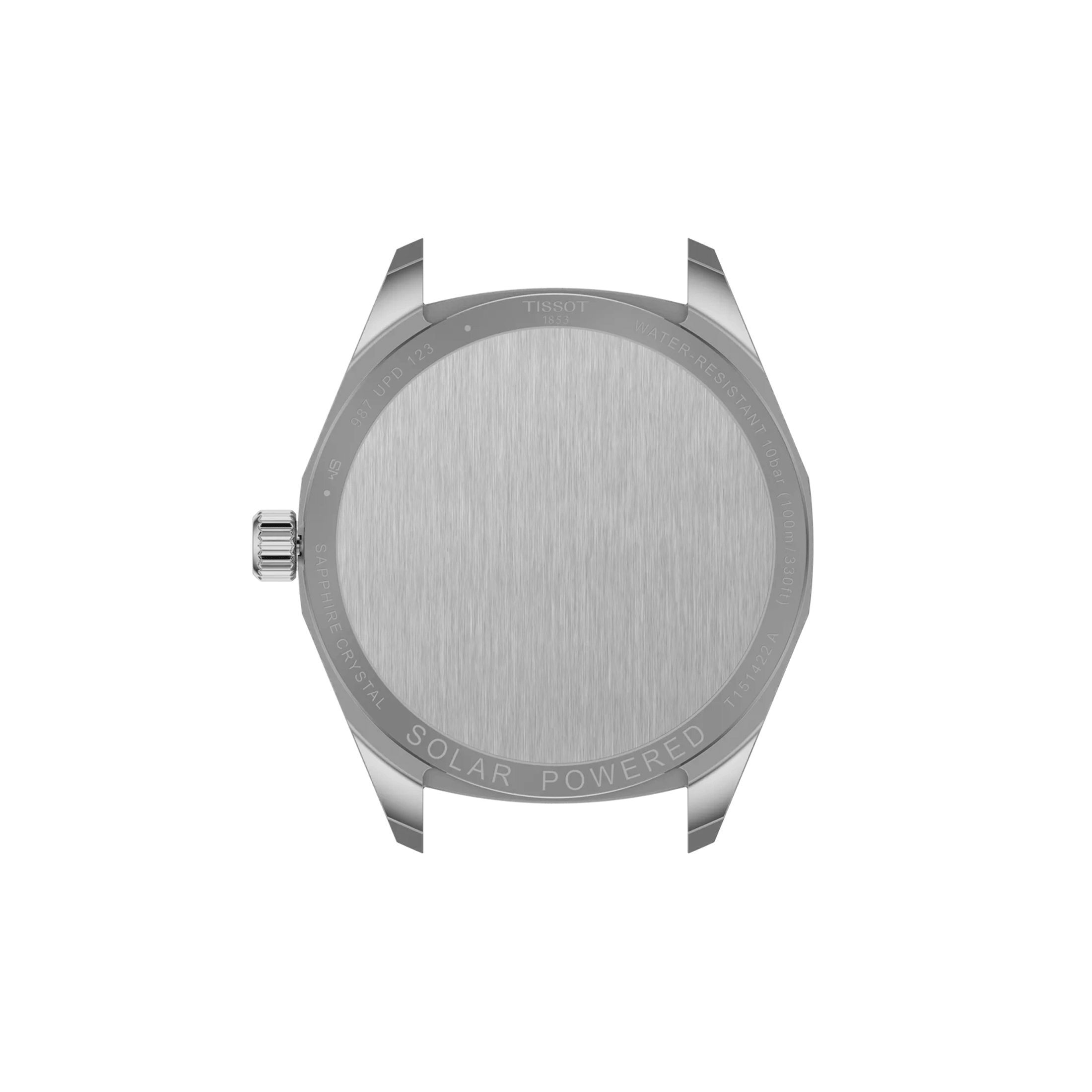 Montre Tissot T-Classic PR 100 quartz solaire cadran argent bracelet acier 39 mm T151.422.11.031.00