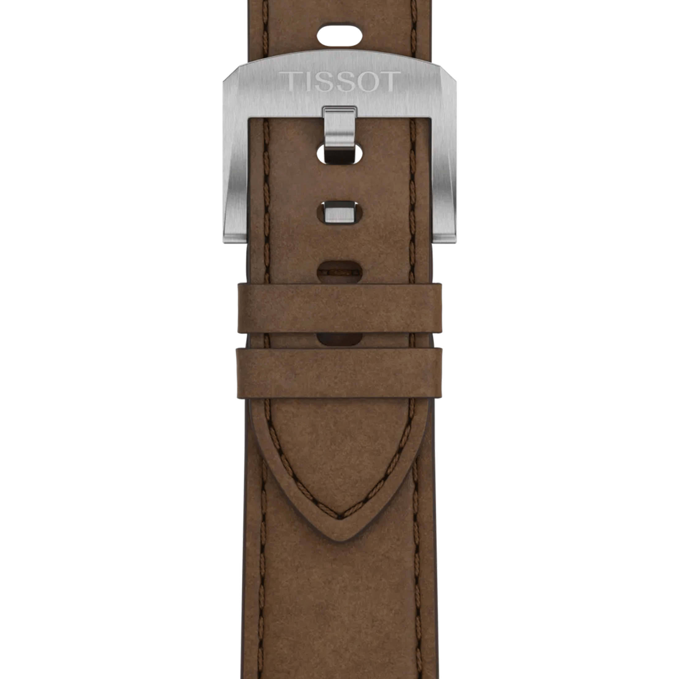 Tissot T-Classic PR 100 Solar quartz watch silver dial brown leather strap 39 mm T151.422.16.031.00