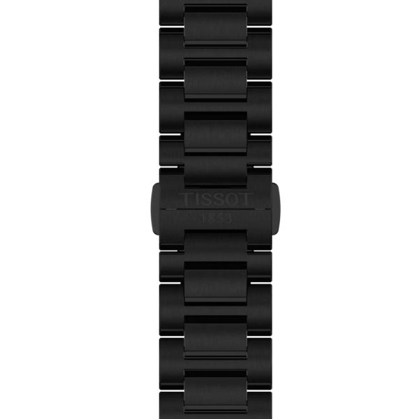 Tissot T-Classic PR 100 quartz solar black dial black PVD steel bracelet 39 mm T151.422.33.051.00