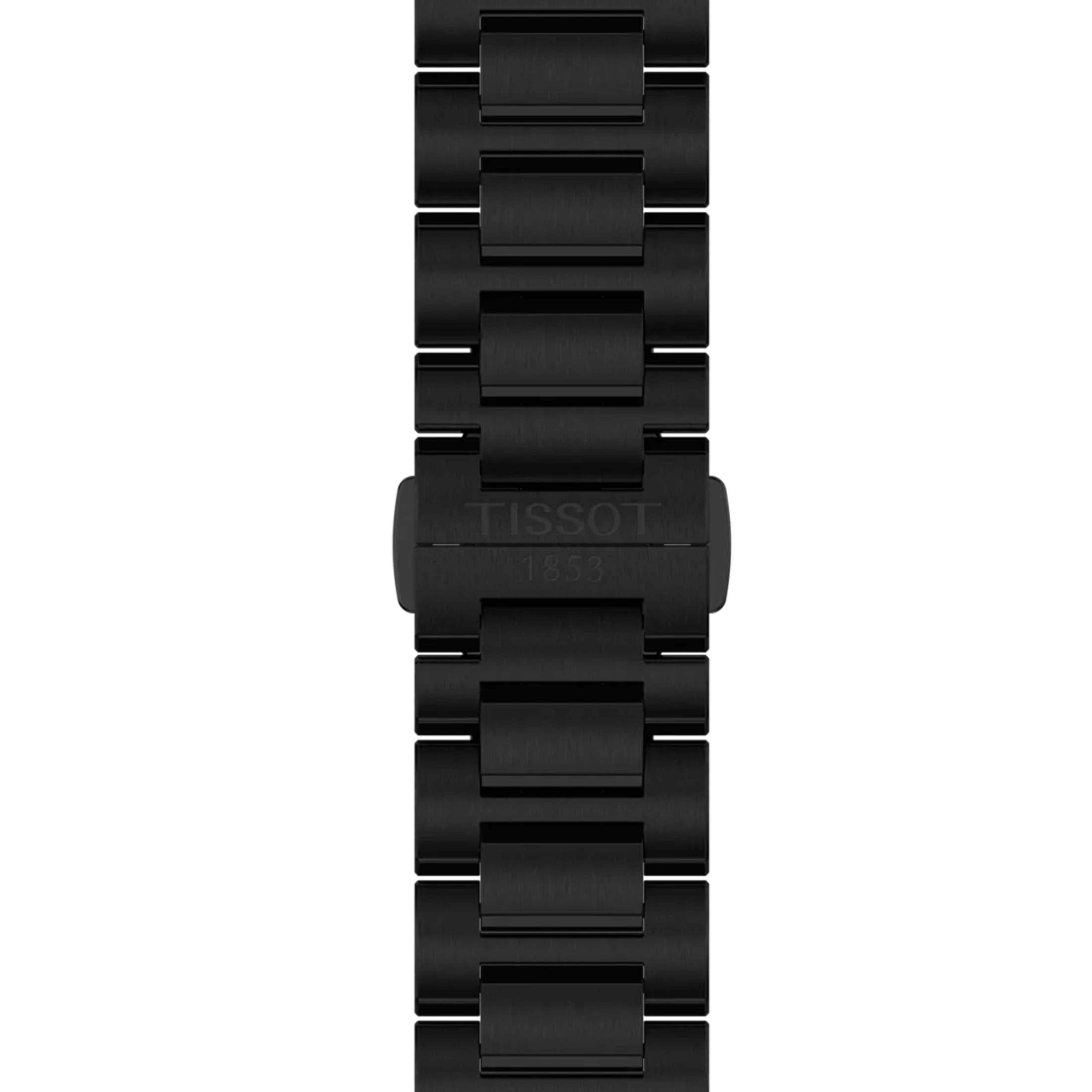 Tissot T-Classic PR 100 quartz solar black dial black PVD steel bracelet 39 mm T151.422.33.051.00