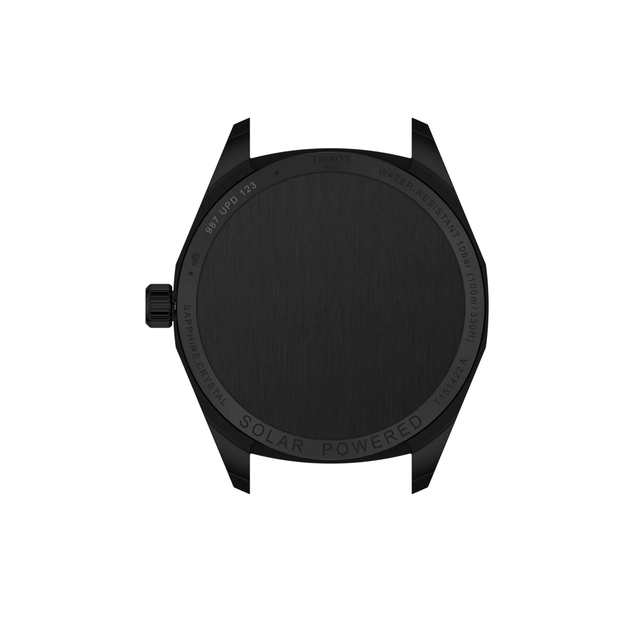 Tissot T-Classic PR 100 quartz solar watch black dial black leather strap 39 mm T151.422.36.051.00