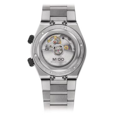 Montre Mido Multifort 8 Two Crowns automatique cadran noir bracelet acier 40 mm