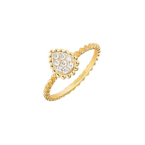 Bague Boucheron Serpent Bohème motif XS en or jaune et diamants