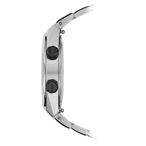 Mido Multifort 8 Two Crowns automatic watch, black dial, 40 mm steel bracelet