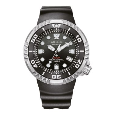 Montre Citizen Promaster Marine Eco-Drive Professional Diver 300 m cadran noir bracelet caoutchouc 46 mm