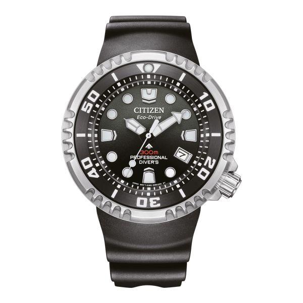 Montre Citizen Promaster Marine Eco-Drive Professional Diver 300 m cadran noir bracelet caoutchouc 46 mm