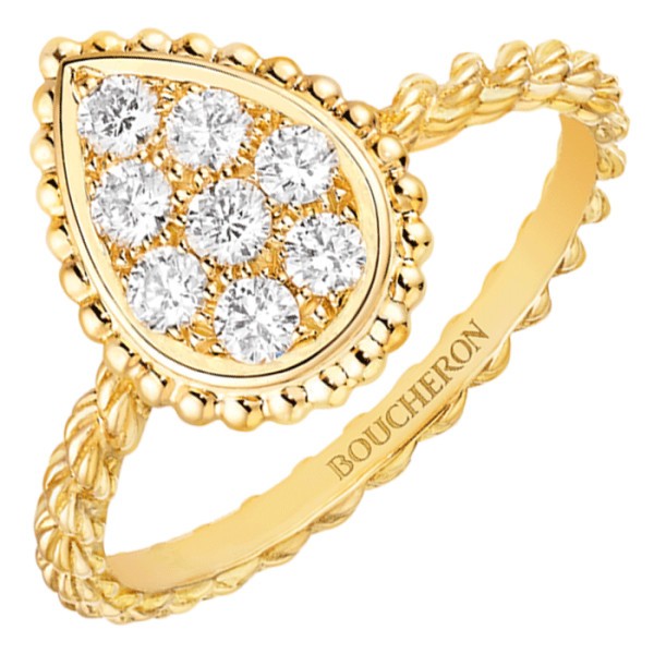 Boucheron Serpent Bohème ring yellow gold diamonds - Lepage