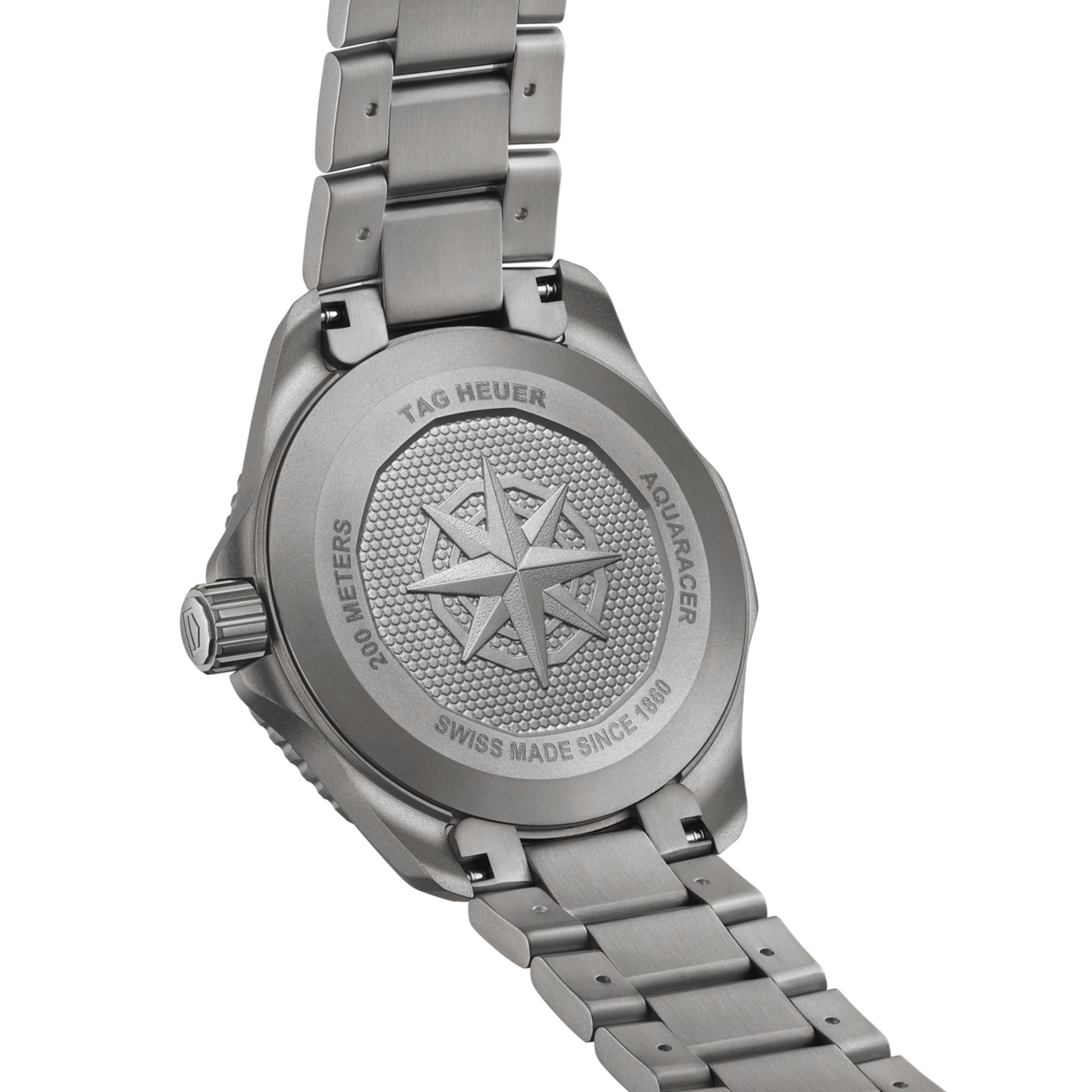 TAG Heuer Aquaracer Professional 200 Solargraph quartz watch blue dial titanium bracelet 40 mm WBP1182.BF0000