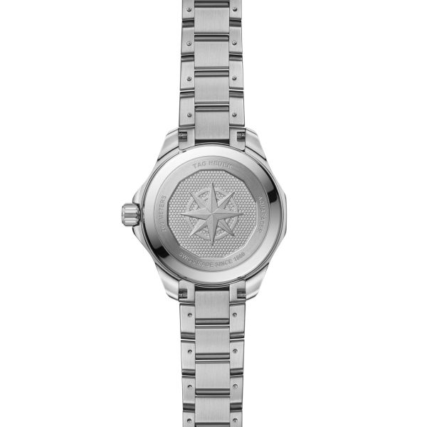 Montre TAG Heuer Aquaracer Professional 200 Solargraph solaire index diamants cadran rose bracelet acier 34 mm WBP1318.BA0005