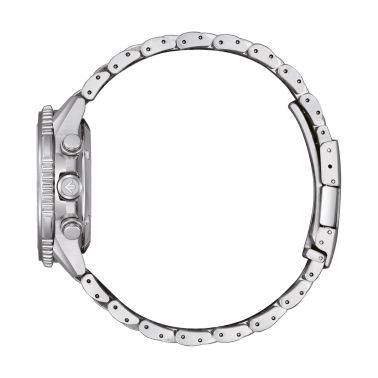 Montre Citizen Promaster Sky Chronographe Navihawk Eco-Drive cadran vert bracelet acier 40 mm