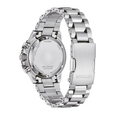 Citizen Promaster Sky Chronographe Navihawk Eco-Drive green dial steel bracelet 40 mm