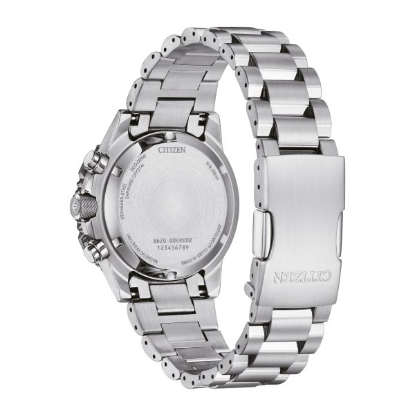 Citizen Promaster Sky Chronographe Navihawk Eco-Drive green dial steel bracelet 40 mm