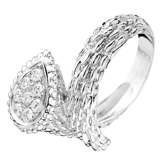 Boucheron Serpent Bohème Ring in white gold and diamonds