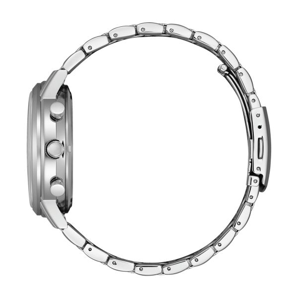 Citizen Platform Eco-Drive Classic Chrono black dial steel bracelet 42 mm