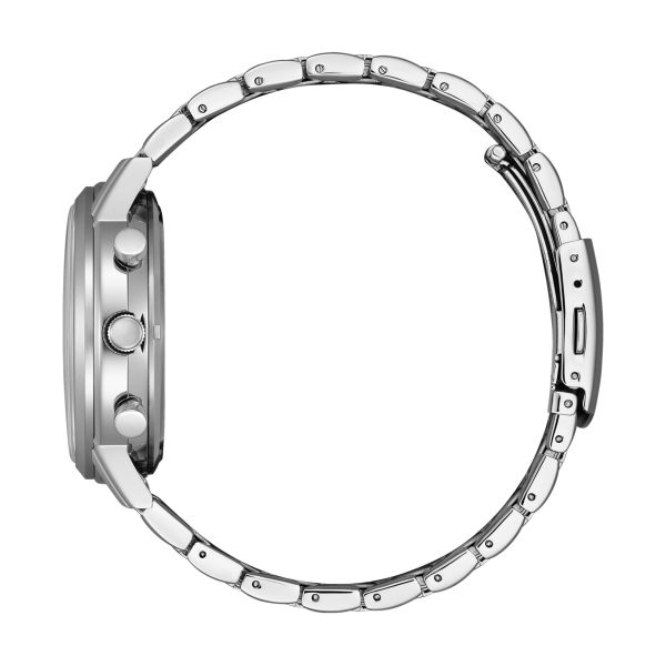 Montre Citizen Platform Eco-Drive Classic Chrono cadran vert bracelet acier 42 mm