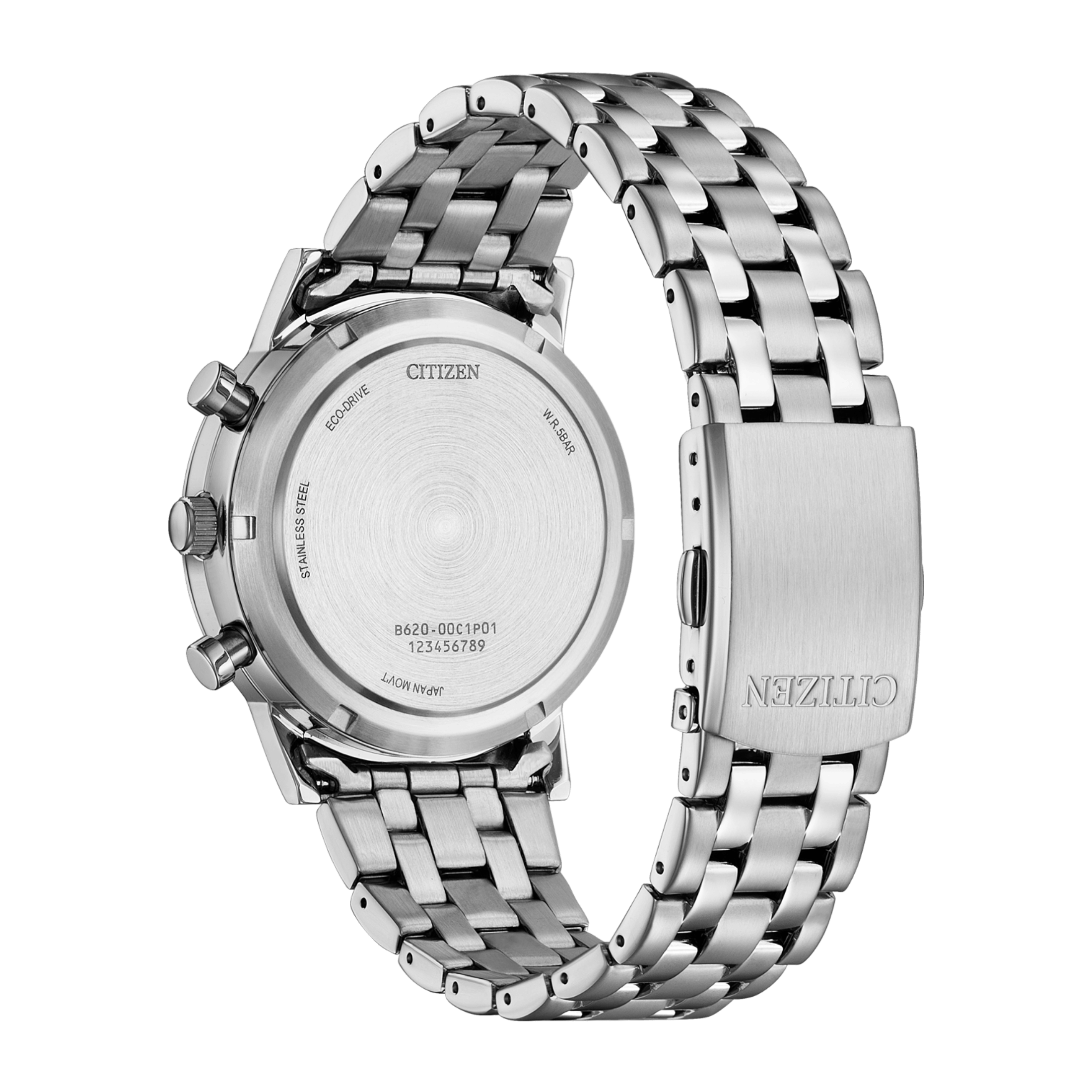 Citizen Platform Eco-Drive Classic Chrono green dial steel bracelet 42 mm