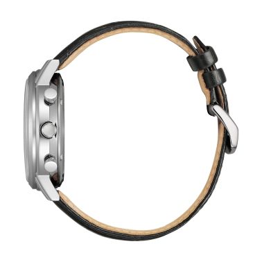 Citizen Platform Eco-Drive Classic Chrono silver dial leather strap 42 mm