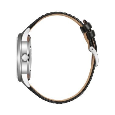 Citizen Platform Mechanical Day Date automatic black dial leather strap 40 mm