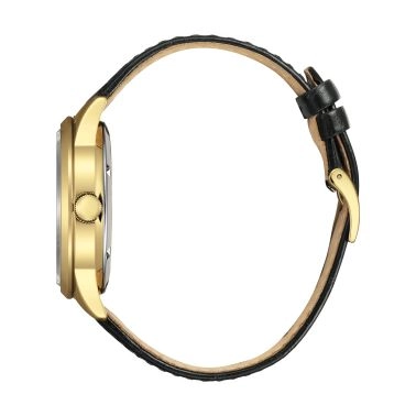 Montre Citizen Platform Mechanical Day Date automatique cadran blanc bracelet cuir 40 mm