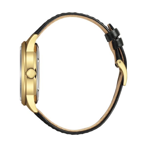 Montre Citizen Platform Mechanical Day Date automatique cadran blanc bracelet cuir 40 mm