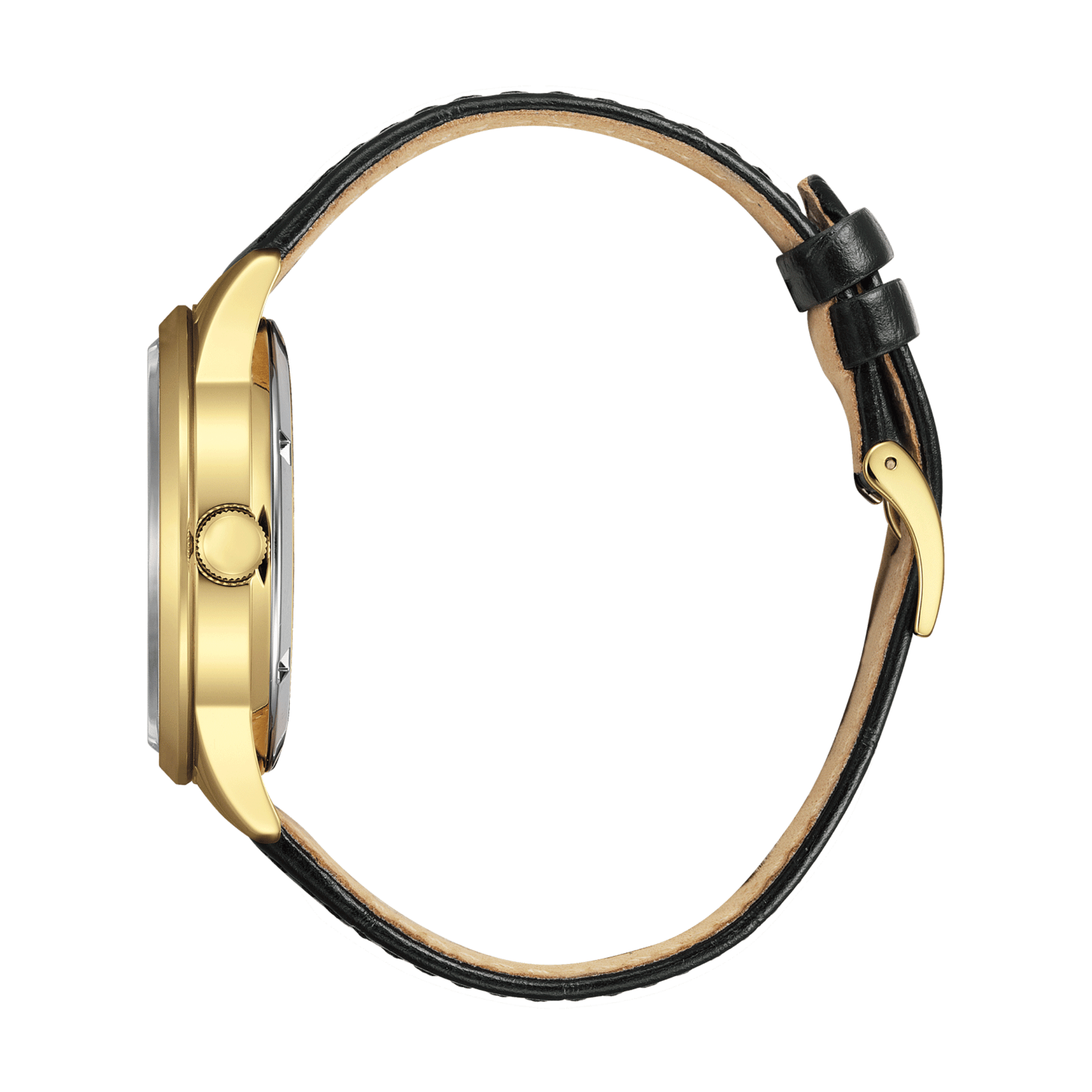 Montre Citizen Platform Mechanical Day Date automatique cadran blanc bracelet cuir 40 mm