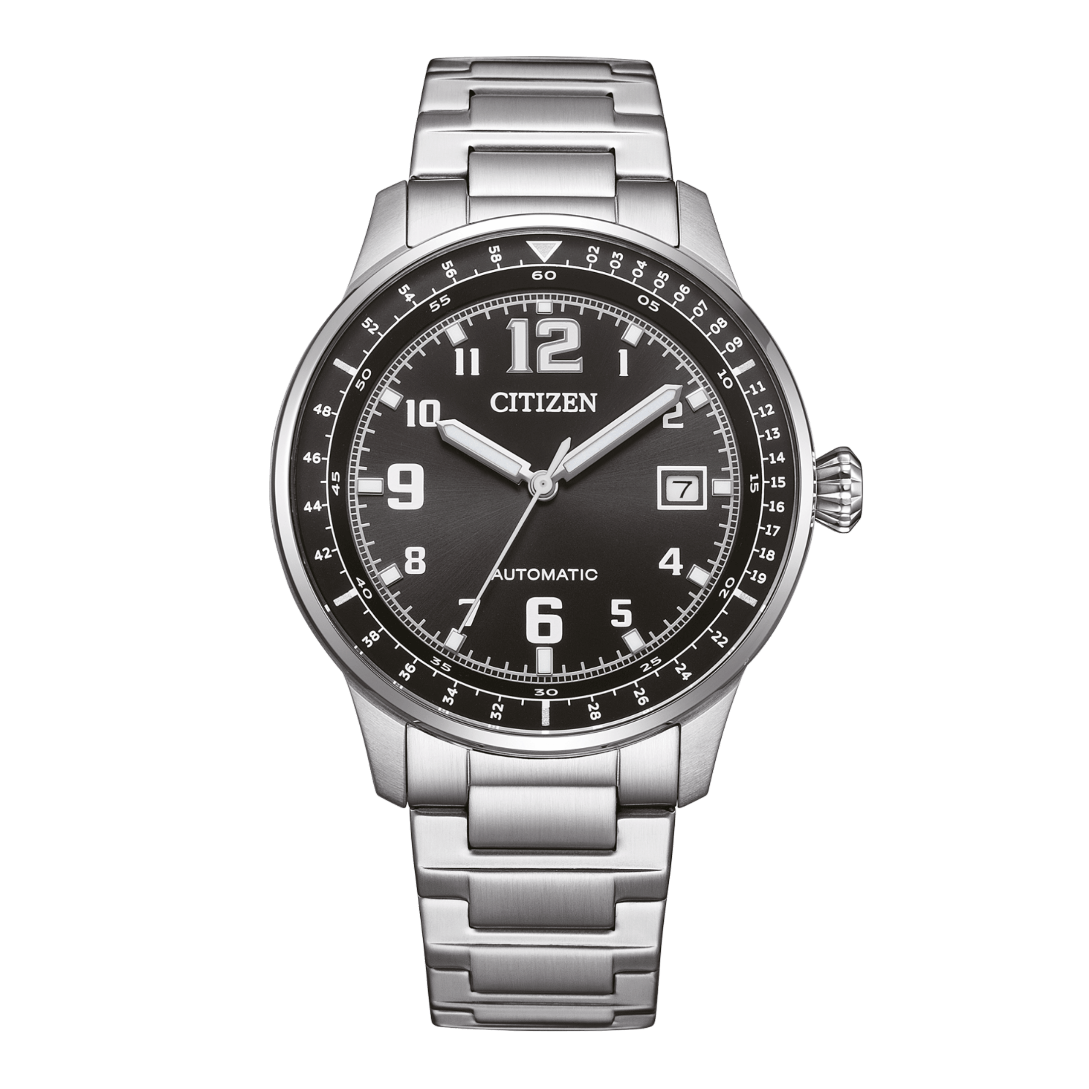 Citizen Platform Mechanical Urban Military automatic black dial steel bracelet 40 mm