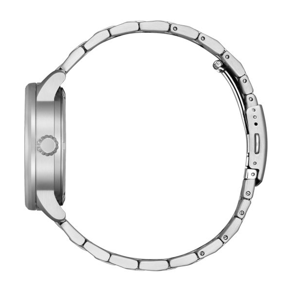 Montre Citizen Platform Mechanical Urban Military automatique cadran argenté bracelet acier 40 mm