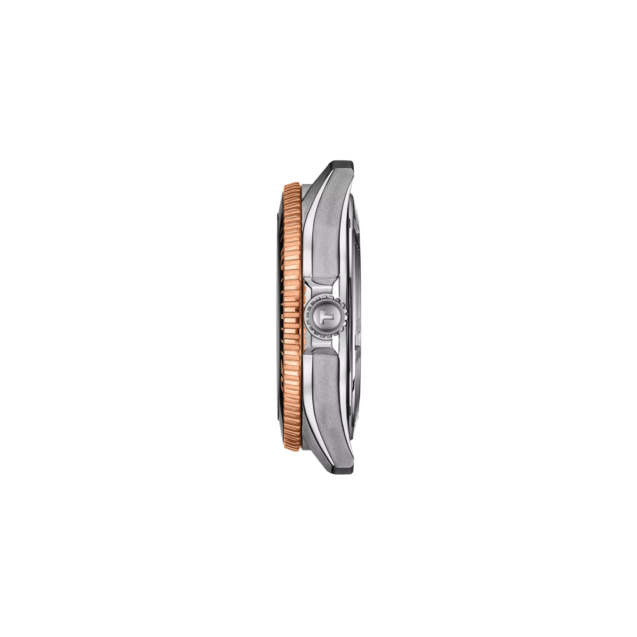 Tissot Seastar 1000 PVD Rose Gold Powermatic 80 Watch grey dial steel bracelet 40 mm T120.807.22.051.01