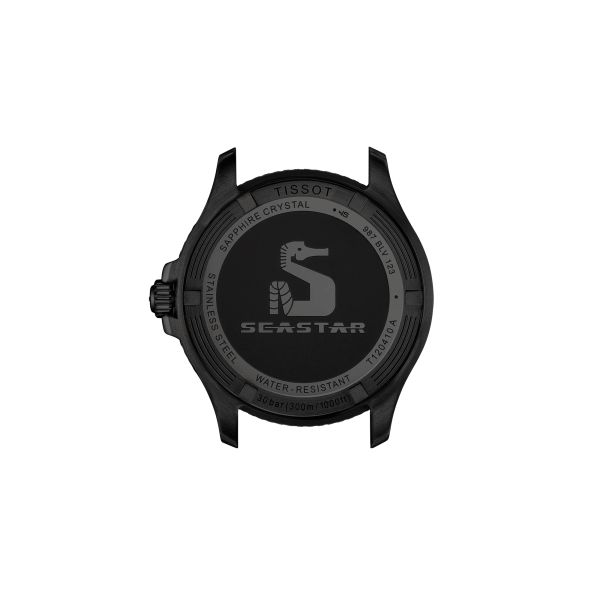 Tissot Seastar 1000 Black PVD quartz watch gradient red dial black pvd steel bracelet 40 mm T120.410.33.421.00